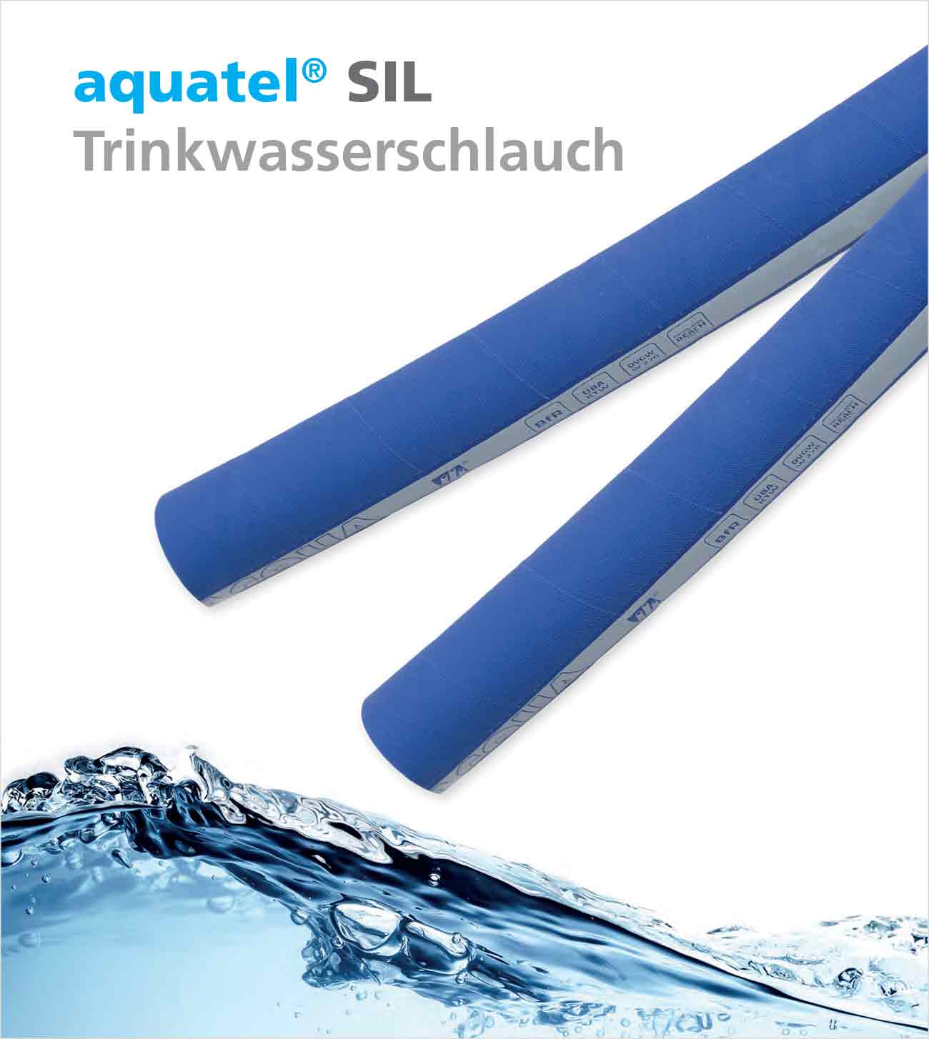 Aquatel® SIL – hochflexibler, überfahrbarer Trinkwasserschlauch aus platinvernetztem Silikon